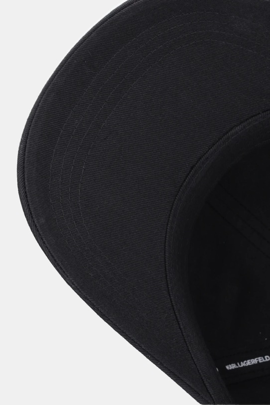 Bavlněná baseballová čepice Karl Lagerfeld IKON černá B1W33019