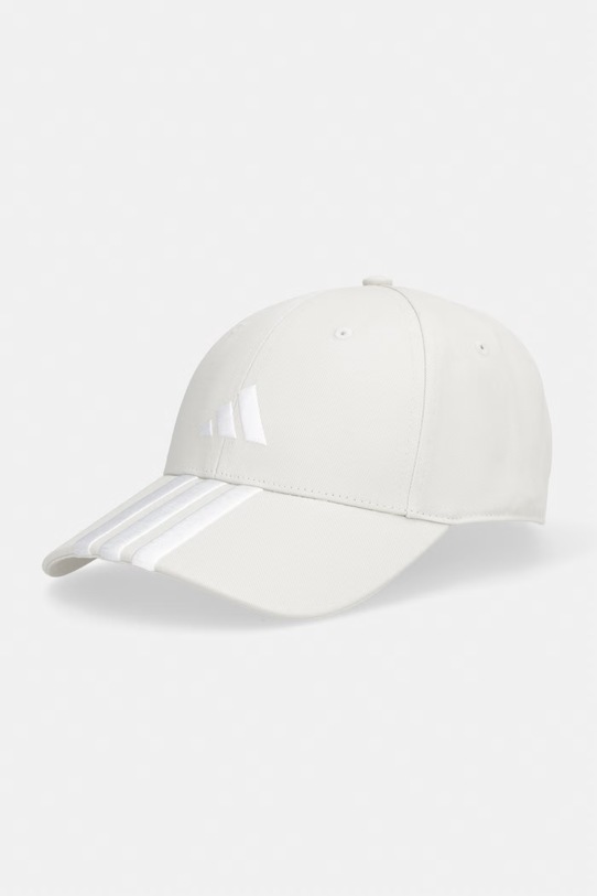 adidas czapka z daszkiem bawełniana Bball aplikacja beżowy JW6036