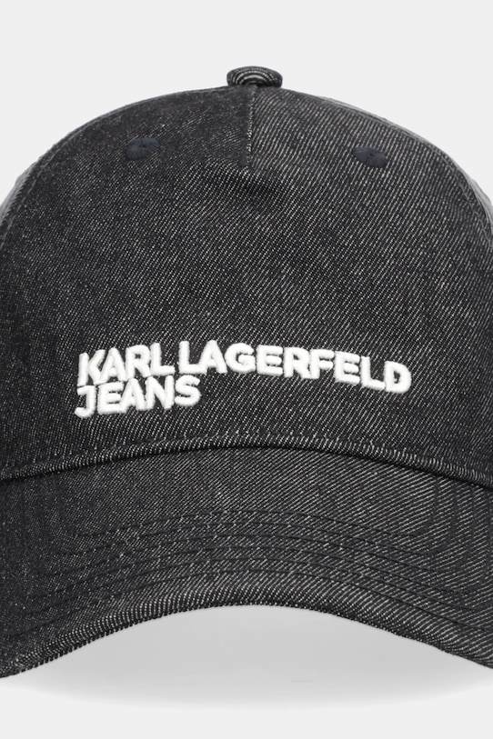 Karl Lagerfeld Jeans czapka z daszkiem jeansowa B1W33054 szary SS26