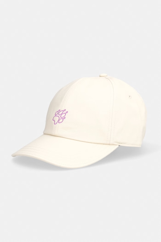 Jack Wolfskin czapka bejsbolowa bawełniana Celebrate The Paw beżowy A65772