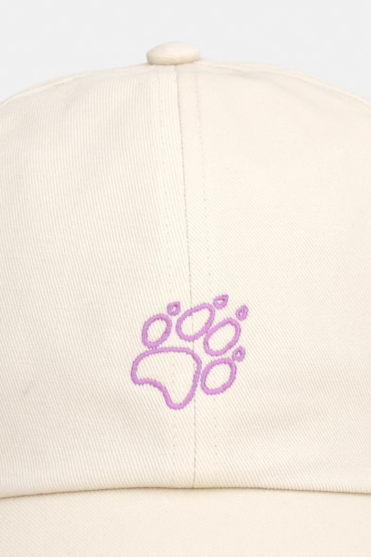 Jack Wolfskin czapka bejsbolowa bawełniana Celebrate The Paw A65772 beżowy SS26