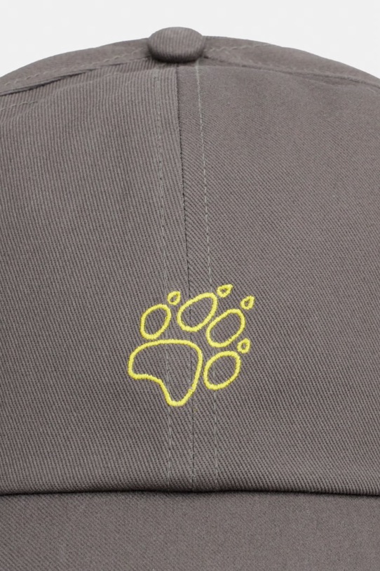 Jack Wolfskin czapka z daszkiem bawełniana Celebrate The Paw A65772 szary SS26