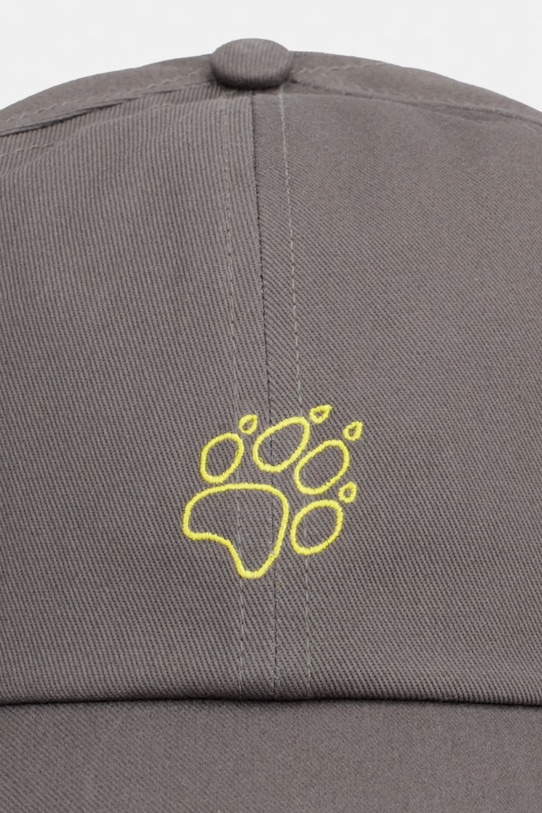 Jack Wolfskin czapka z daszkiem bawełniana Celebrate The Paw A65772 szary SS26