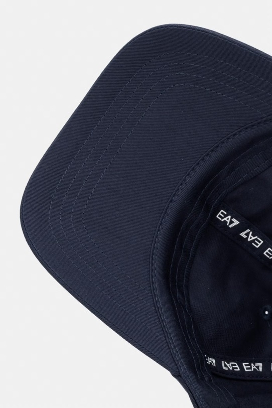 EA7 Emporio Armani czapka z daszkiem bawełniana granatowy AF15502.7X000592