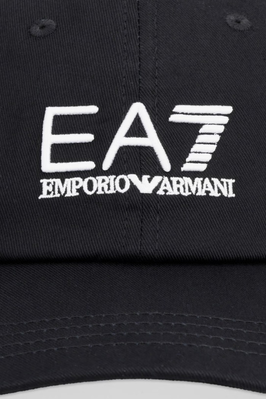 EA7 Emporio Armani czapka z daszkiem bawełniana AF15502.7X000592 czarny SS26