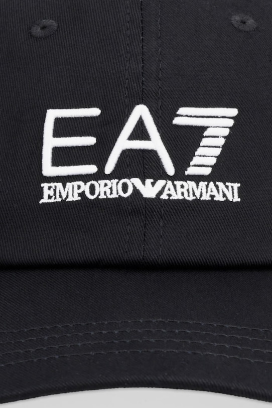 EA7 Emporio Armani czapka z daszkiem bawełniana AF15502.7X000592 czarny SS26