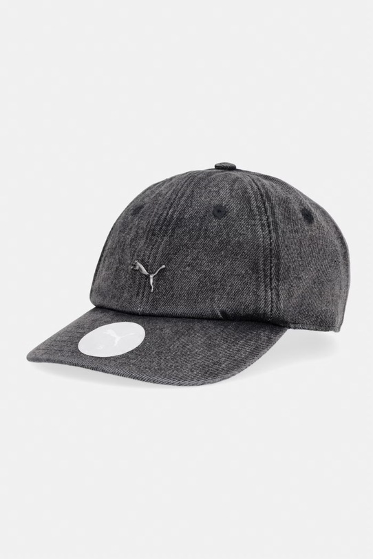 Puma czapka baseballowa jeansowa Wardrobe Essential czarny 025968