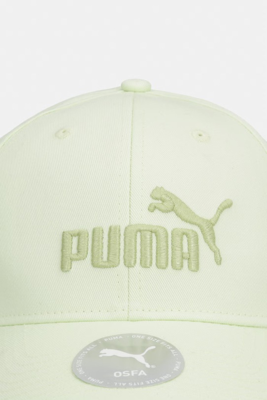 Puma czapka z daszkiem bawełniana Wardrobe Essential 026835 zielony SS26