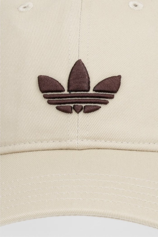 adidas Originals czapka z daszkiem bawełniana KC8036 beżowy SS26