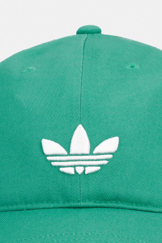 adidas Originals czapka z daszkiem bawełniana KC8039 zielony SS26