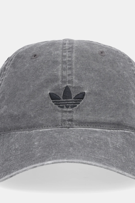 adidas Originals czapka z daszkiem bawełniana KE0856 szary SS26