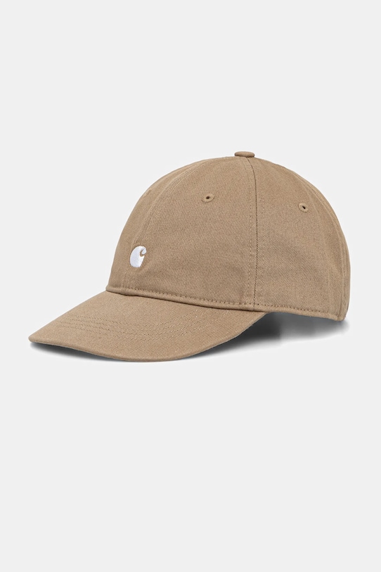 Carhartt WIP czapka z daszkiem bawełniana Madison Logo Cap bawełna brązowy I036730.1Q5XX