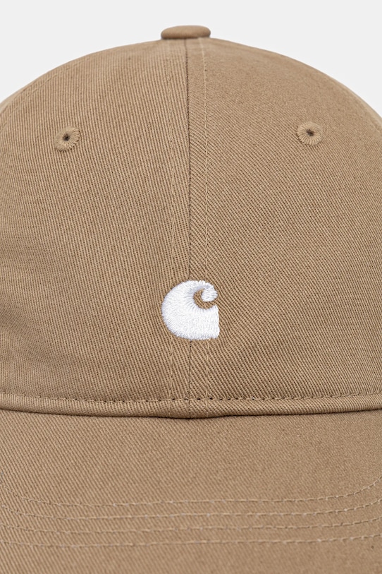 Carhartt WIP czapka z daszkiem bawełniana Madison Logo Cap I036730.1Q5XX brązowy SS26