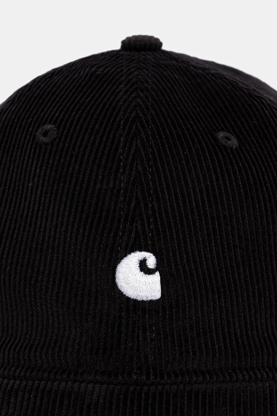 Carhartt WIP czapka z daszkiem sztruksowa Harlem Cap I036729.0D2XX czarny SS26