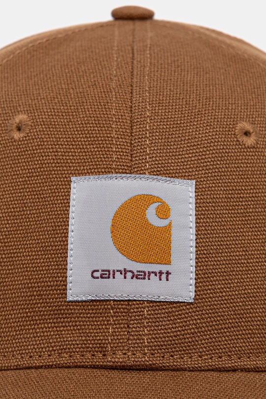 Carhartt WIP czapka z daszkiem bawełniana Canvas Cap I036653.HZXX brązowy SS26