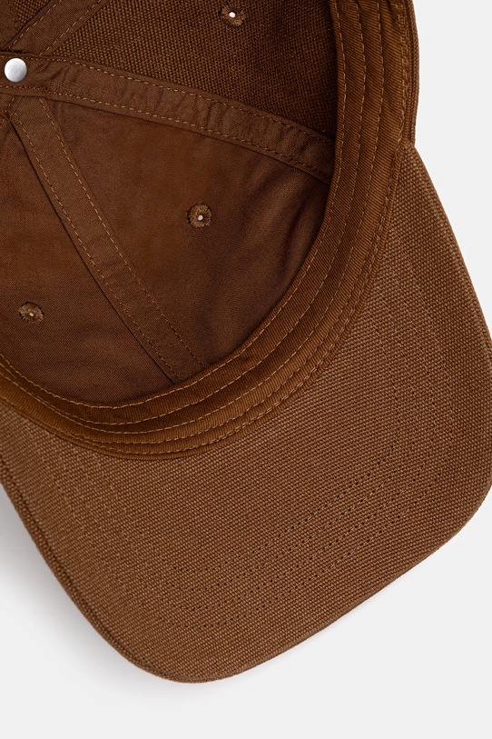 Carhartt WIP czapka z daszkiem bawełniana Canvas Cap brązowy I036653.HZXX