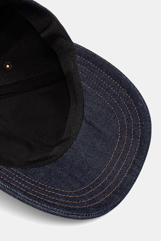A.P.C. czapka z daszkiem jeansowa CASQUETTE THAIS granatowy COHIZ.M24127