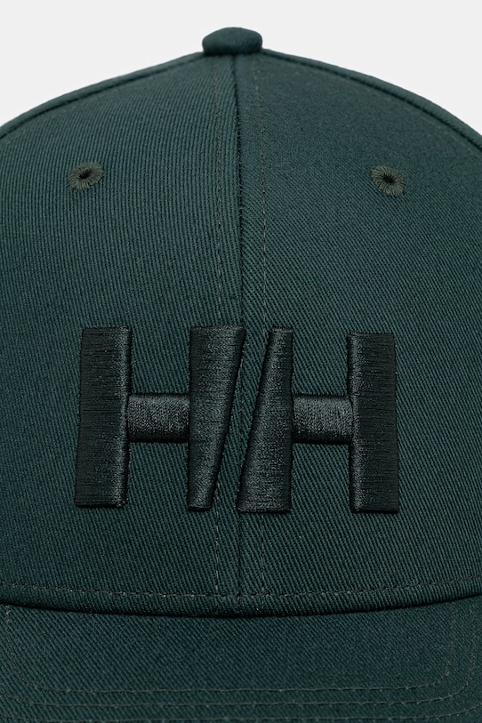 Helly Hansen czapka baseballowa bawełniana 67648 zielony SS26