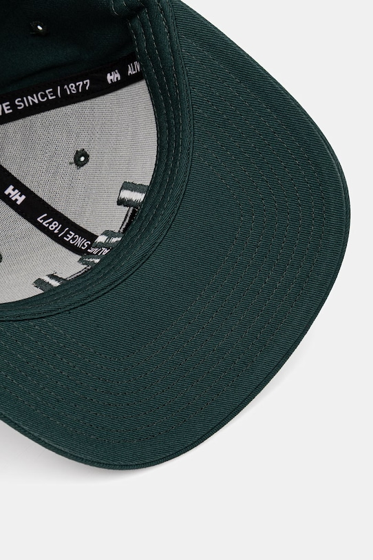 Helly Hansen czapka baseballowa bawełniana zielony 67648