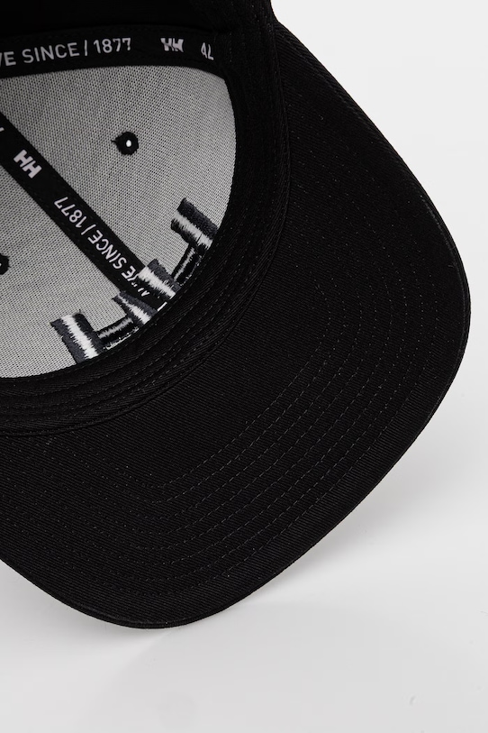 Helly Hansen czapka baseballowa bawełniana czarny 67648