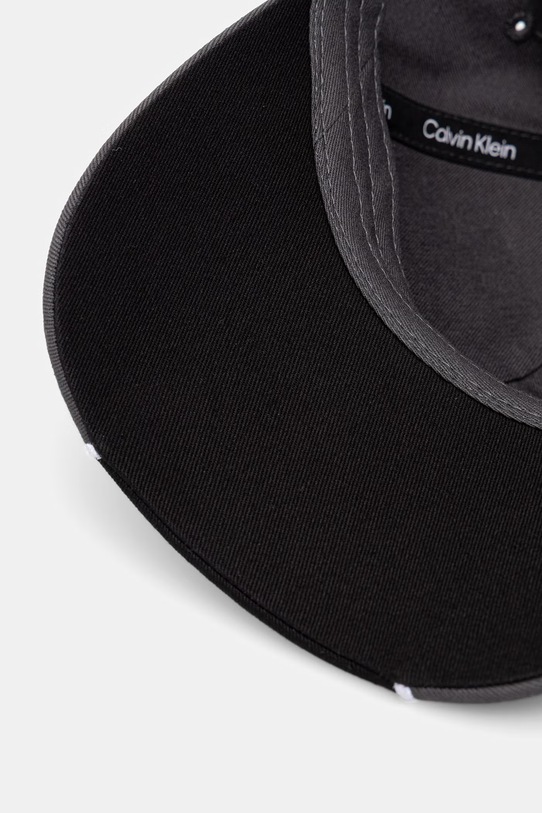 Calvin Klein czapka z daszkiem bawełniana czarny LV04D5088G