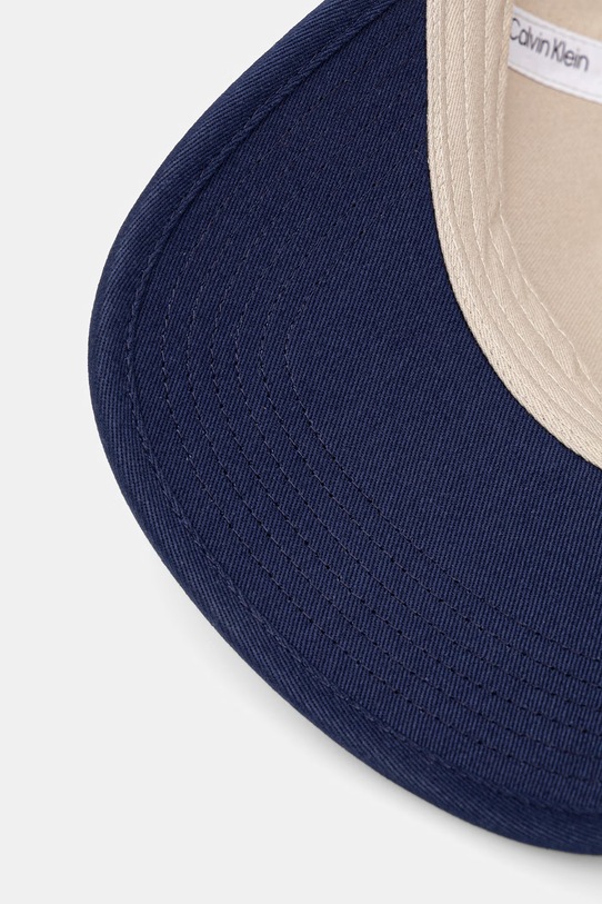 Calvin Klein čiapka so šiltom bavlnená béžová LV04D5101G