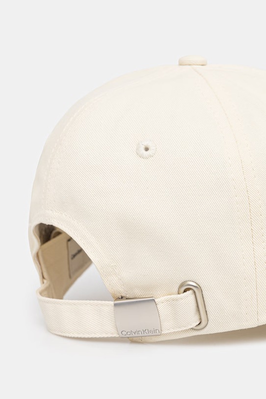 Αξεσουάρ Calvin Klein Καπέλο μπέιζμπολ βαμβακερό LV04D5103G μπεζ