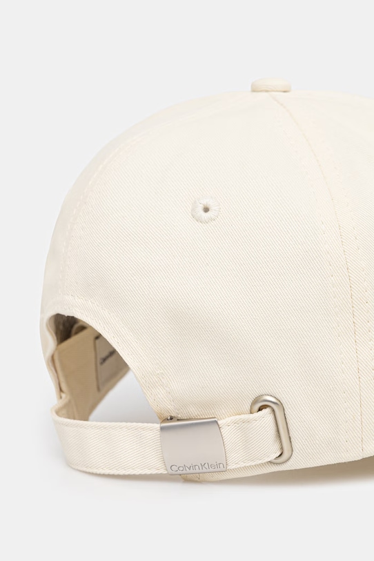 Αξεσουάρ Calvin Klein Καπέλο μπέιζμπολ βαμβακερό LV04D5103G μπεζ