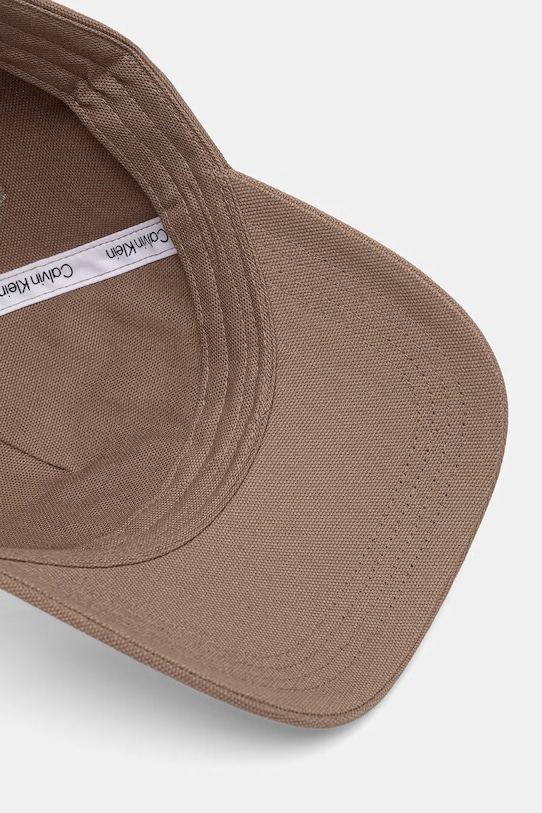 Calvin Klein czapka z daszkiem bawełniana brązowy LV04G5027G
