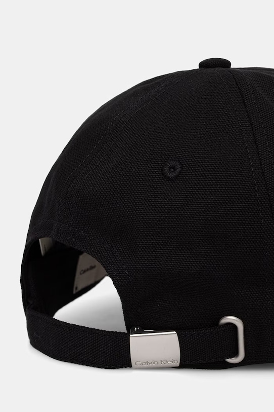 Αξεσουάρ Calvin Klein καπέλο με γείσο βαμβακερό LV04G5027G μαύρο