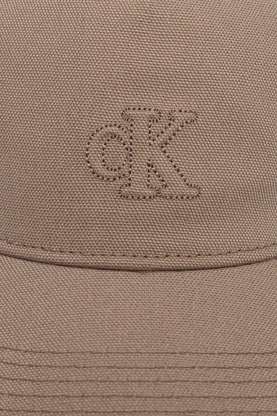 Calvin Klein cappello da baseball in cotone LV04F5061G marrone SS26