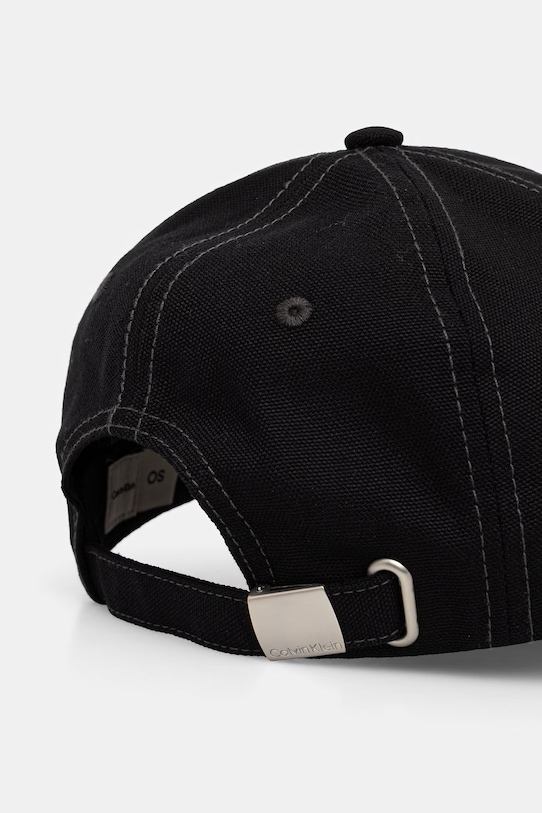 Αξεσουάρ Calvin Klein καπέλο μπέιζμπολ από βαμβάκι LV04F5061G μαύρο