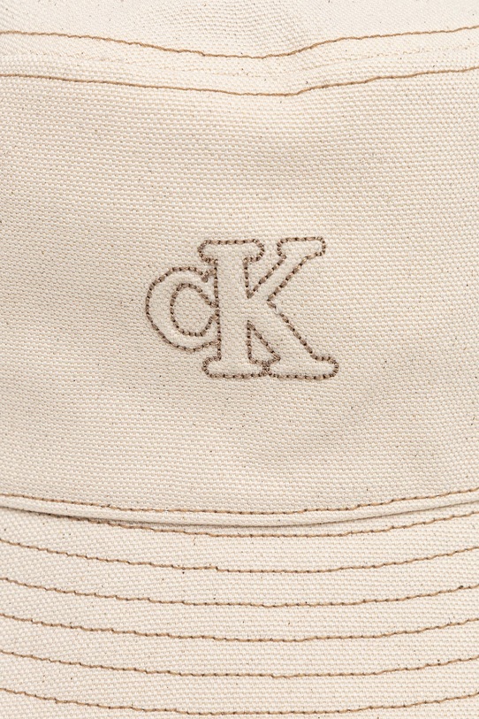 Calvin Klein καπέλο bucket βαμβακερό LV04F5062G μπεζ SS26