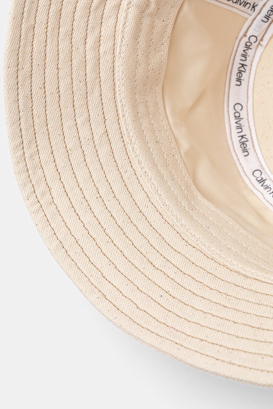 Calvin Klein καπέλο bucket βαμβακερό μπεζ LV04F5062G