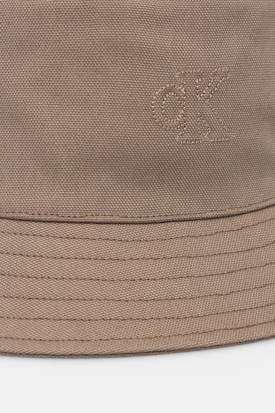 Calvin Klein καπέλο bucket βαμβακερό LV04F5062G καφέ SS26