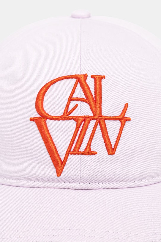 Calvin Klein czapka z daszkiem bawełniana LV04F5064G fioletowy SS26