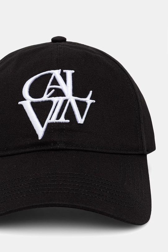 Calvin Klein καπέλο με γείσο βαμβακερό LV04F5064G μαύρο SS26