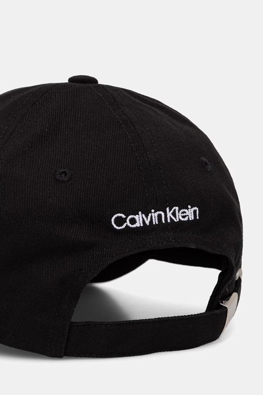 Αξεσουάρ Calvin Klein καπέλο με γείσο βαμβακερό LV04F5064G μαύρο