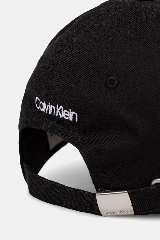 Calvin Klein καπέλο με γείσο βαμβακερό μαύρο LV04F5064G