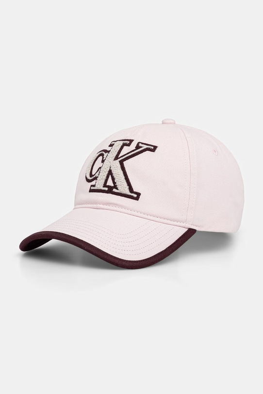 Calvin Klein baseballová čepice bavlněná růžová LV04F5065G
