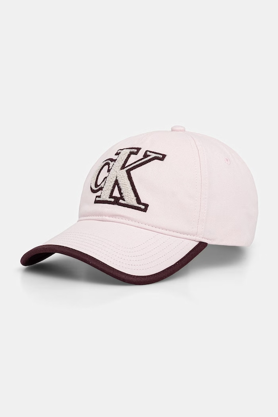 Calvin Klein baseballová čepice bavlněná růžová LV04F5065G