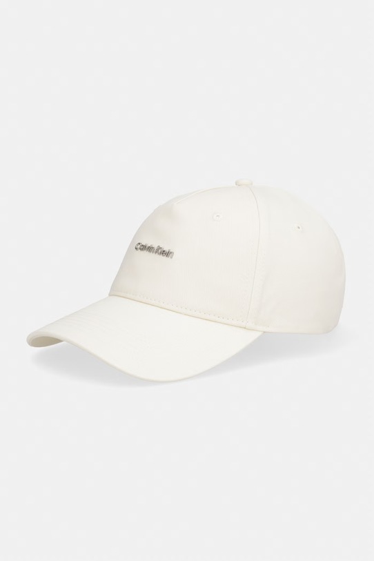 Calvin Klein бейзболна шапка от памук бежов LV04F5072G