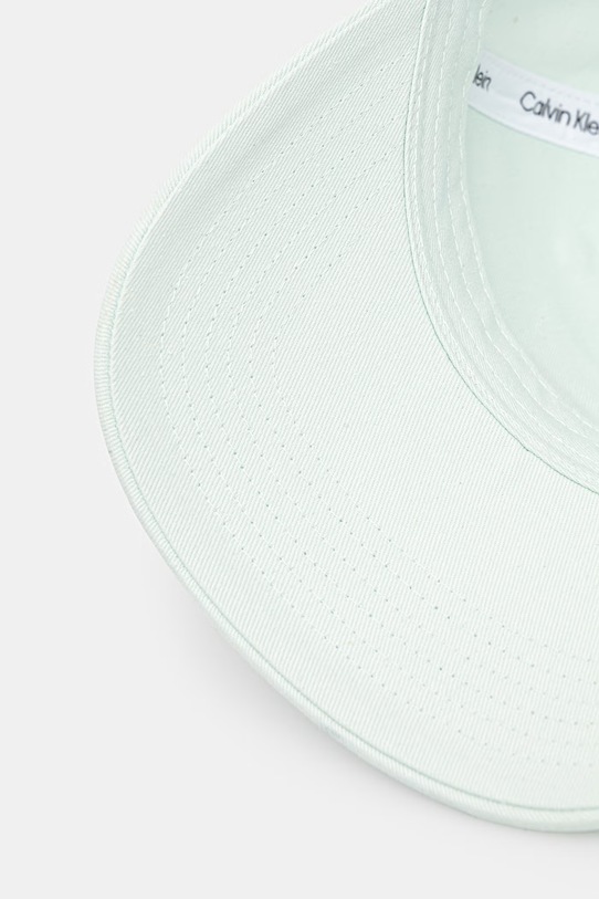 Calvin Klein czapka z daszkiem bawełniana turkusowy LV04F5072G