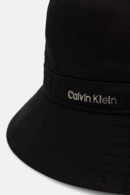 Calvin Klein καπέλο bucket από βαμβάκι LV04F5073G μαύρο SS26