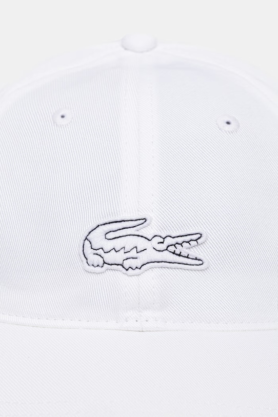 Lacoste czapka z daszkiem bawełniana RK1910 biały SS26