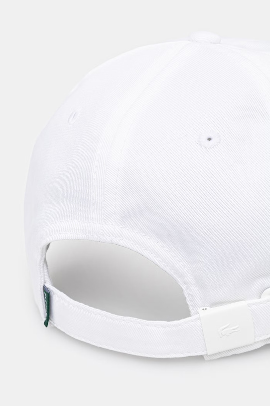 Akcesoria Lacoste czapka z daszkiem bawełniana RK1910 biały