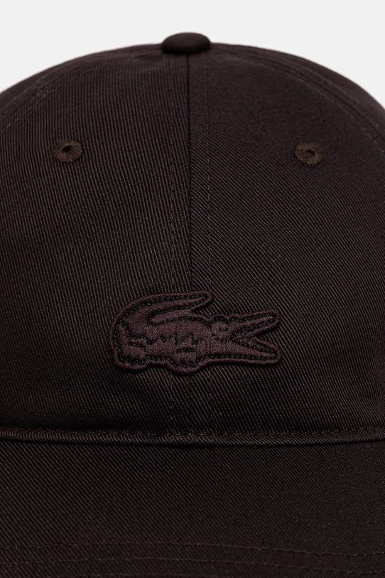 Lacoste czapka z daszkiem bawełniana RK1910 brązowy SS26