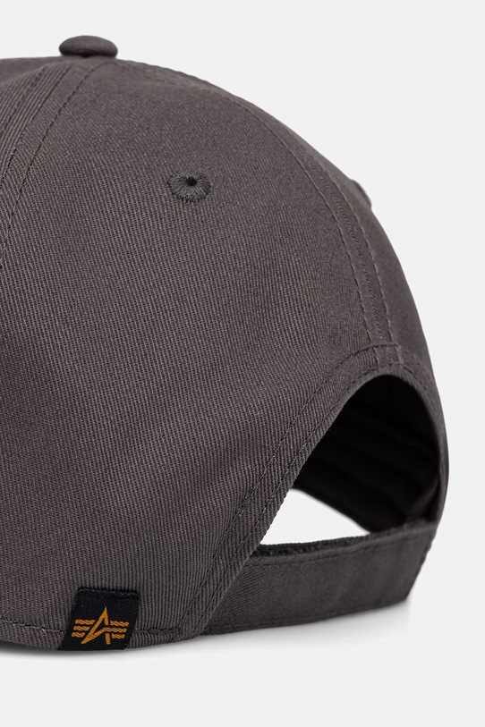Akcesoria Alpha Industries czapka z daszkiem bawełniana Velcro Cap 168903 szary