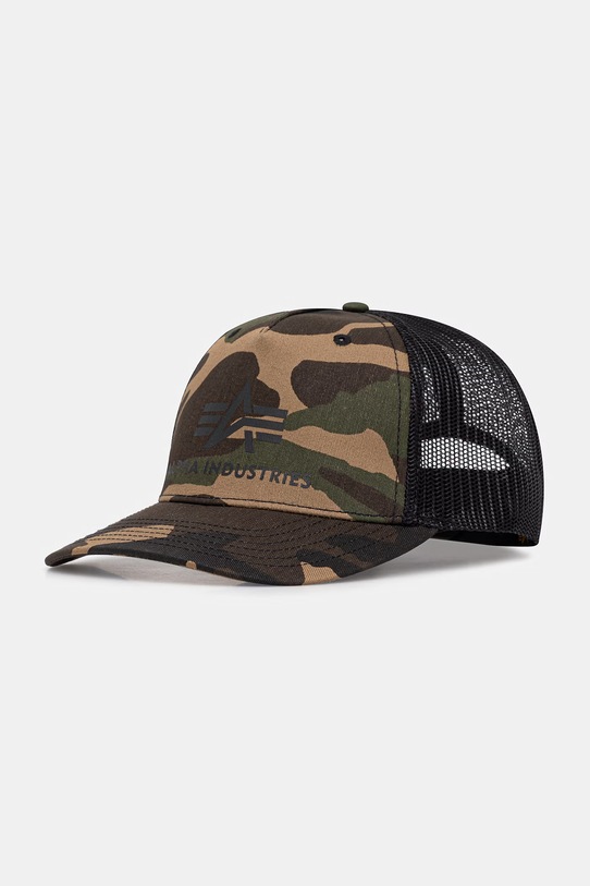 Alpha Industries czapka z daszkiem Basic Trucker Cap Camo wzorzyste brązowy 186902C
