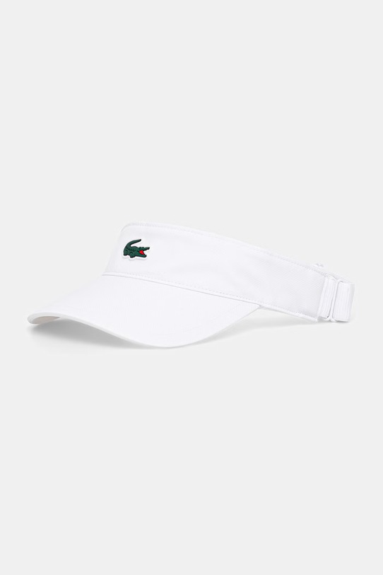 Lacoste daszek aplikacja biały RK8727